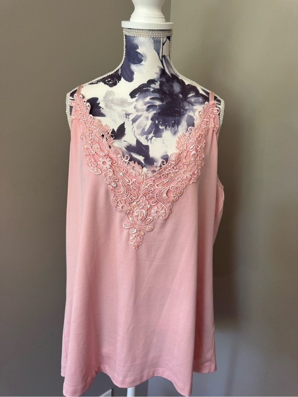 George Plus Pink Spaghetti Strap Tank